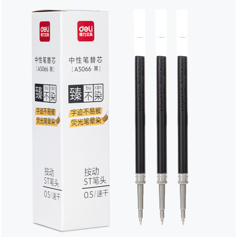 Ruột bút gel Deli A5066 đầu ngòi ST