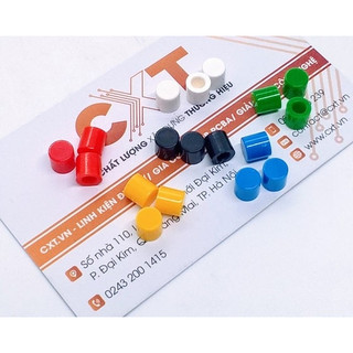 Nắp nút nhấn 6x6 tròn đỏ/ vàng/ xanh/ trắng/ đen