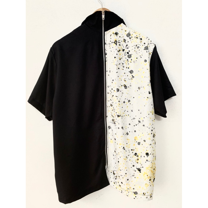 Áo Khoác Sơ Mi Unisex Form Rộng Oversize Ngắn Tay Kéo Khoá Lưng DESTRUCTION Hàng Local Brand Siêu Đẹp Kimono Nam Nữ