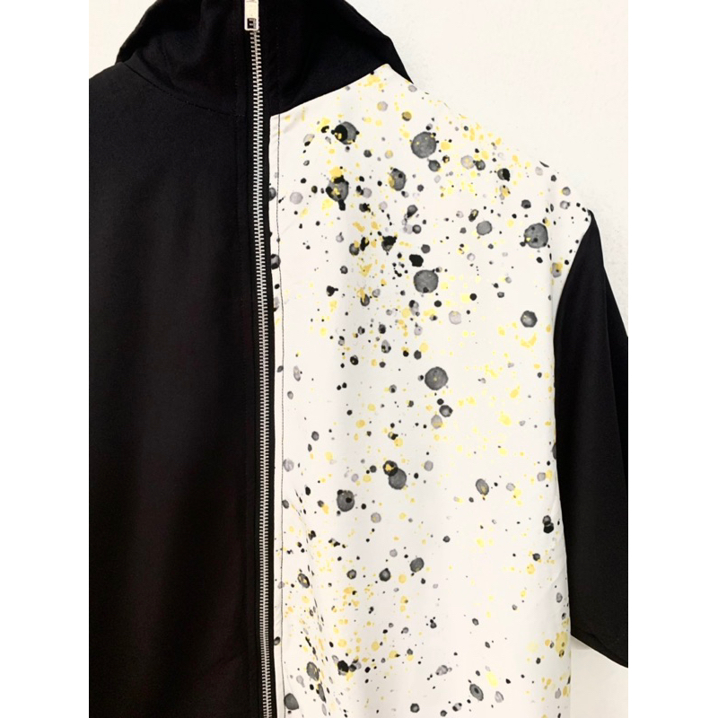 Áo Khoác Sơ Mi Unisex Form Rộng Oversize Ngắn Tay Kéo Khoá Lưng DESTRUCTION Hàng Local Brand Siêu Đẹp Kimono Nam Nữ