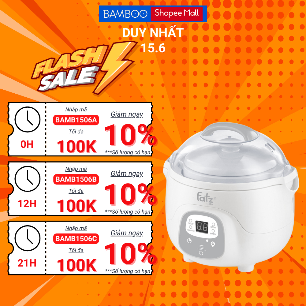 Nồi hầm cách thủy thông minh 0,7L Fatz baby STEW 1 FB9107ZT