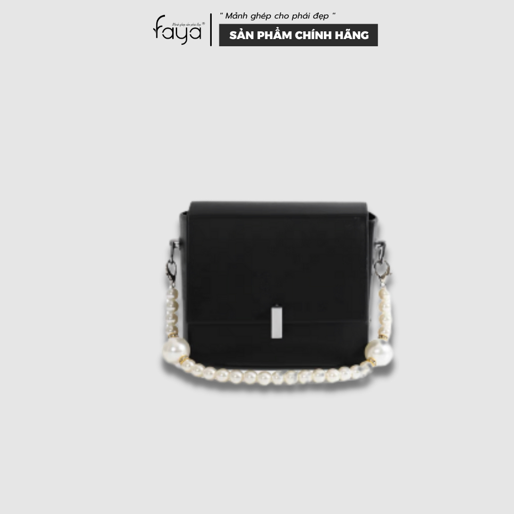 Faya - Túi xách dáng hộp phối châu trẻ trung T2068