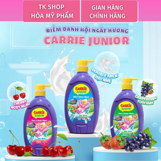 Sữa Tắm Gội Cho Bé Carrie Junior Hương Cherry-Nho-Tinh chất sữa DUNG TÍCH 700ml