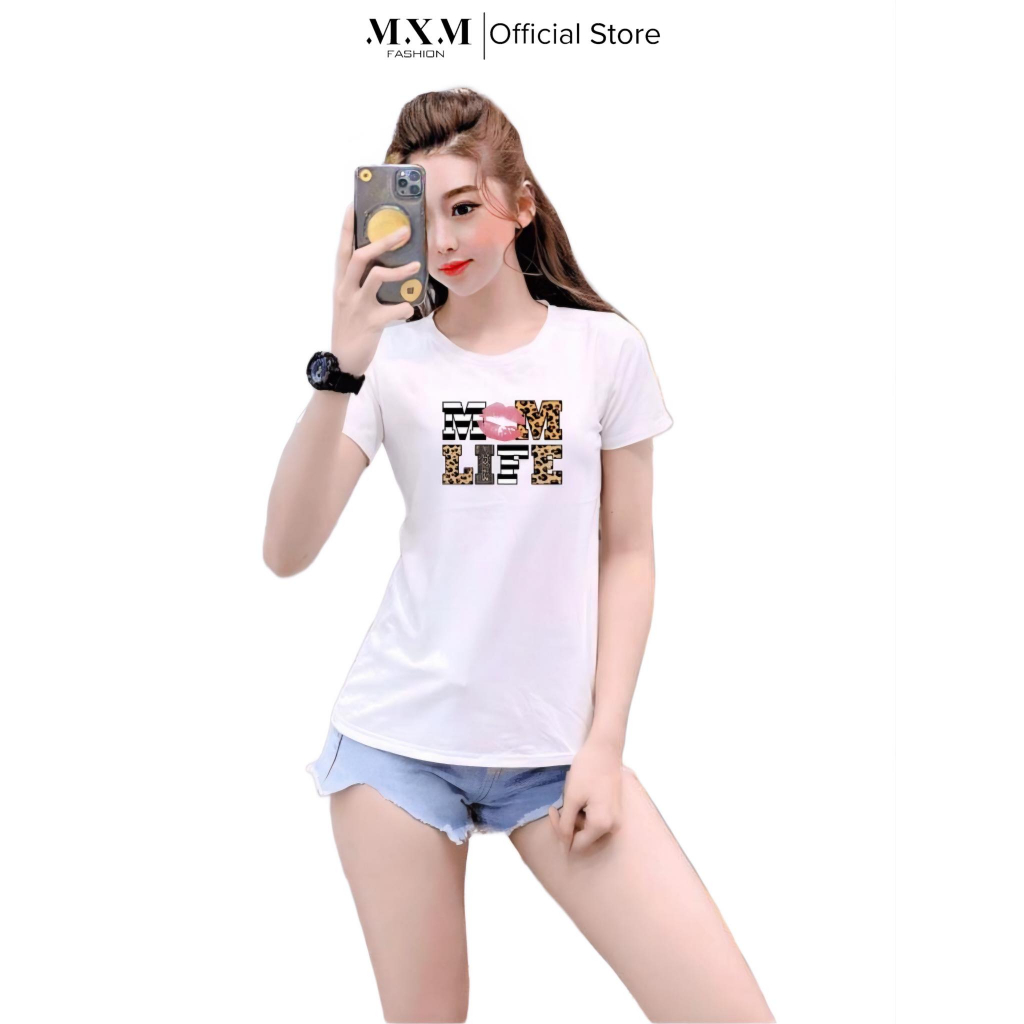 Áo thun nữ MXM cổ tròn form vừa in hình dễ thương mã ANU057