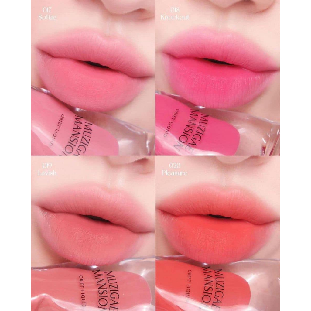 Son Muzigae Mansion Objet Liquid 018 Knockout Magenta Pink Màu Hồng Mận Hữu Cơ Thuần Chay