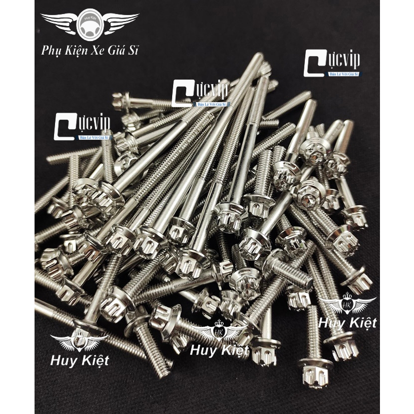 Ốc 6 Ly Salaya Kiểu M3 Và THÁI Inox 304 Chiều Dài Đầy Đủ Các Size