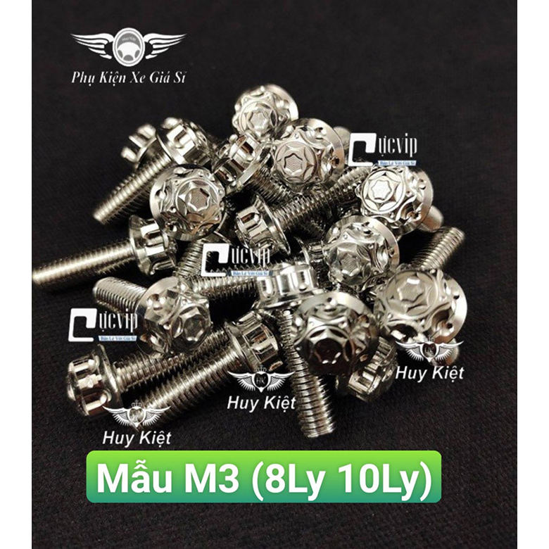 Ốc Salaya Kiểu M3 6Ly, 8Ly, 10Ly Inox 304 Đầy Đủ Chiều Dài Các Size (Giá 1 Con Ốc)