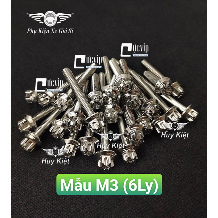 Ốc Salaya Kiểu M3 6Ly, 8Ly, 10Ly Inox 304 Đầy Đủ Chiều Dài Các Size (Giá 1 Con Ốc)