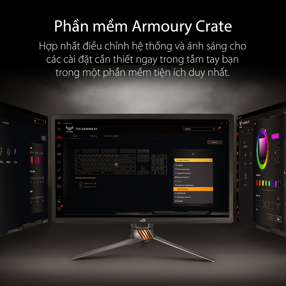 Bàn Phím Chơi Game Asus TUF Gaming K1 Chống Nước Tràn RGB - Hàng Chính Hãng