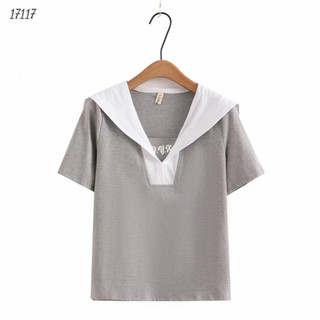 Áo kiểu BIGSIZE cổ phối trắng 17117