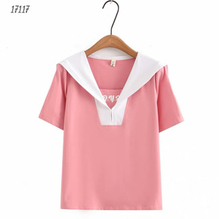 Áo kiểu BIGSIZE cổ phối trắng 17117