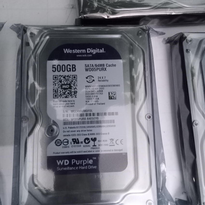 Ổ Cứng HDD 500GB WD Purple chuyên CAMERA  tháo máy