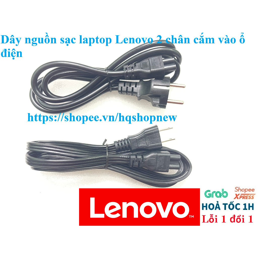 ⚡ Dây nguồn sạc laptop Lenovo 2 chân cắm vào ổ điện