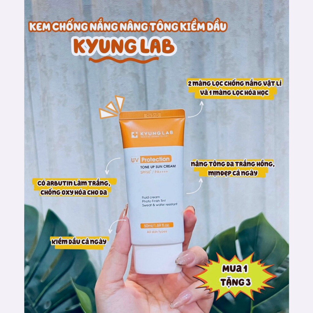 Kem chống nắng nâng tone Kyunglab UV Protection Tone Up Sun Cream SPF50+ dành cho da dầu, da nhạy cảm - Kasumo Beauty