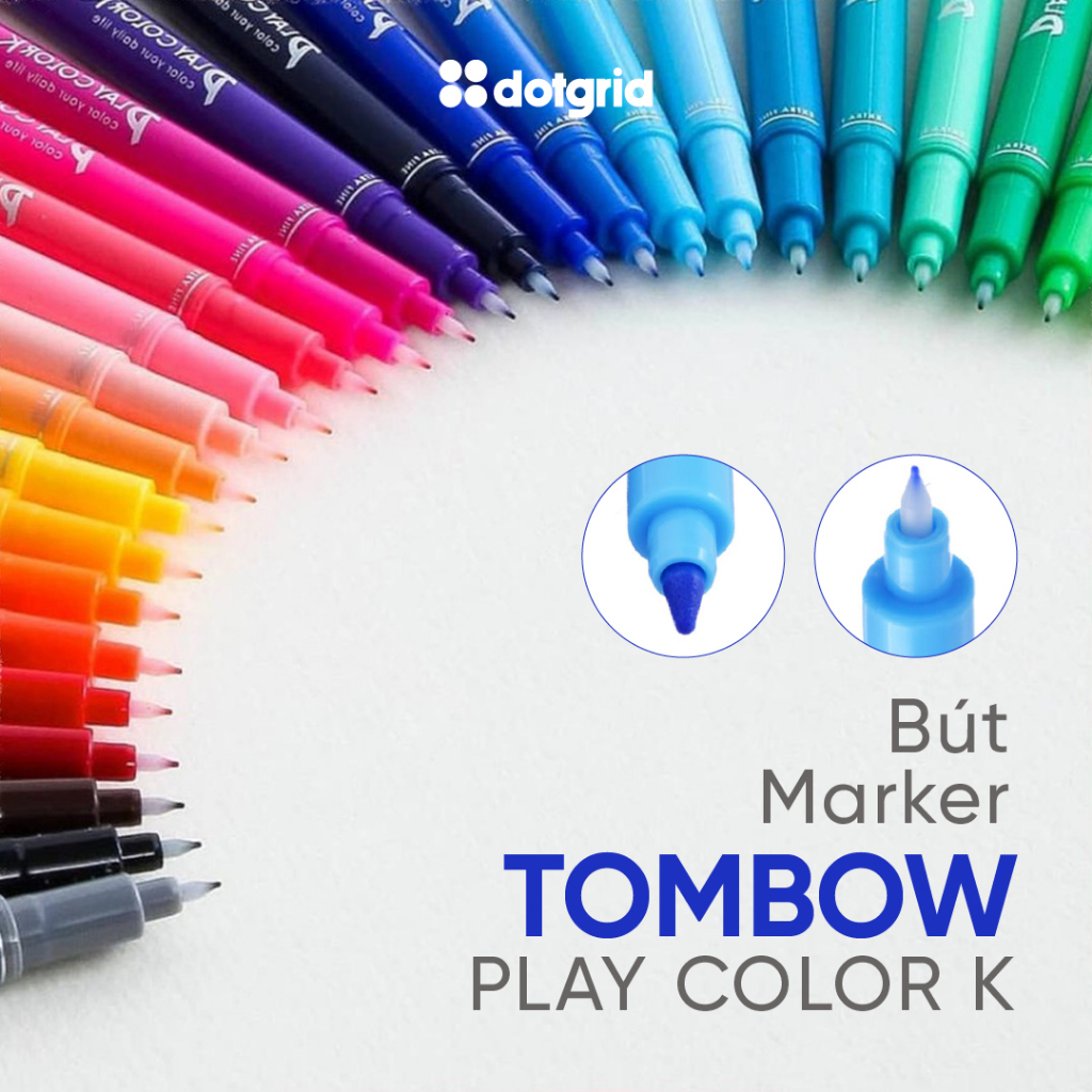 Bút trang trí 2 đầu Tombow Play Color K - Cây lẻ - Nhiều màu tùy chọn