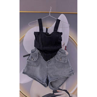 áo croptop 2 dây yếm kèm mút