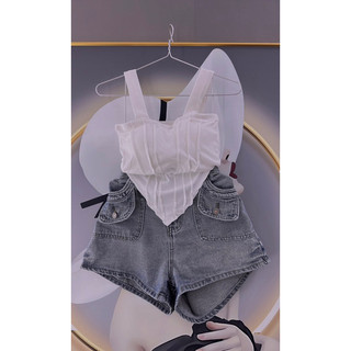 áo croptop 2 dây yếm kèm mút