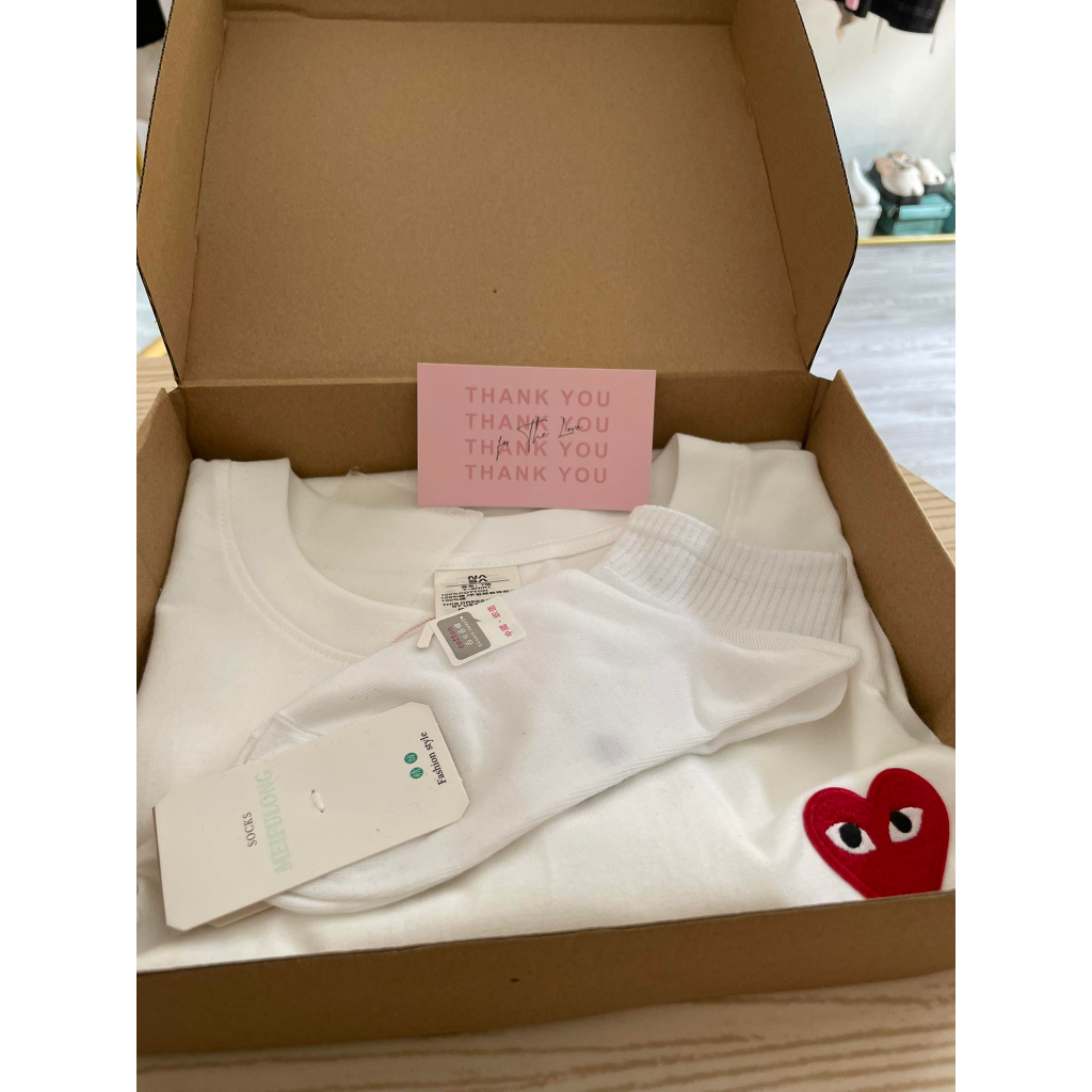 Áo Thun Play Heart CHÍNH HÃNG, Áo Phông Unisex Tay Ngắn,Hottrend, Áo Thêu Trái Tim, Đơn Giản Dễ Phối Đồ KÈM ẢNH THẬT