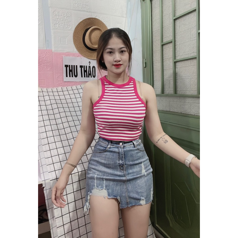 ÁO 3 LỖ SÁT NÁCH THUN GÂN SỊN SÒ DÁNG CROPTOP