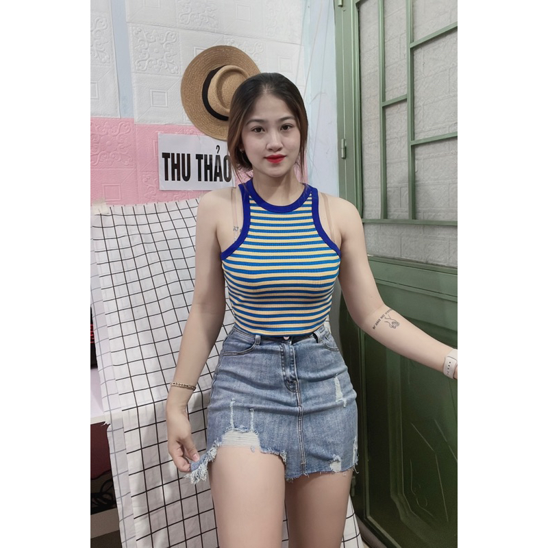 ÁO 3 LỖ SÁT NÁCH THUN GÂN SỊN SÒ DÁNG CROPTOP