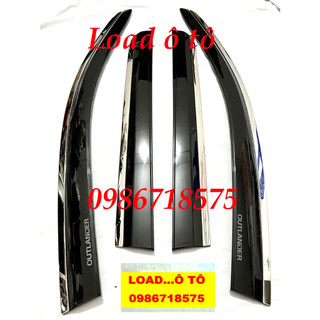 Vè Che Mưa Xe Outlander 2023-2018 Mẫu Vè Đen, Chỉ Inox Hàng Dày Đẹp Loại 1 Có Chữ Outlander Chất Liệu Nhựa ABS