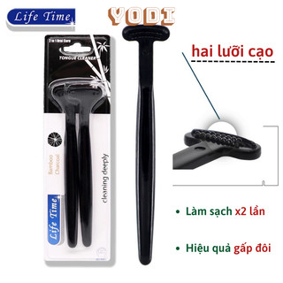 Set 2 cây cạo lưỡi thông minh life time - dụng cụ cạo lưỡi làm sạch lưỡi - cây rơ lưỡi thông minh