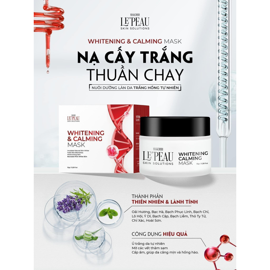 Nạ cấy trắng thuần chay LePeau 10g - Le'Peau