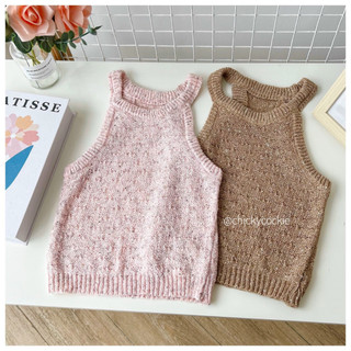Áo len yếm muối tiêu