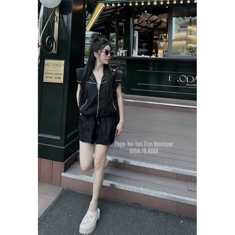 Set Bộ Thể Thao Gió Nhăn Viền Sát Nách + Quần Short Đùi