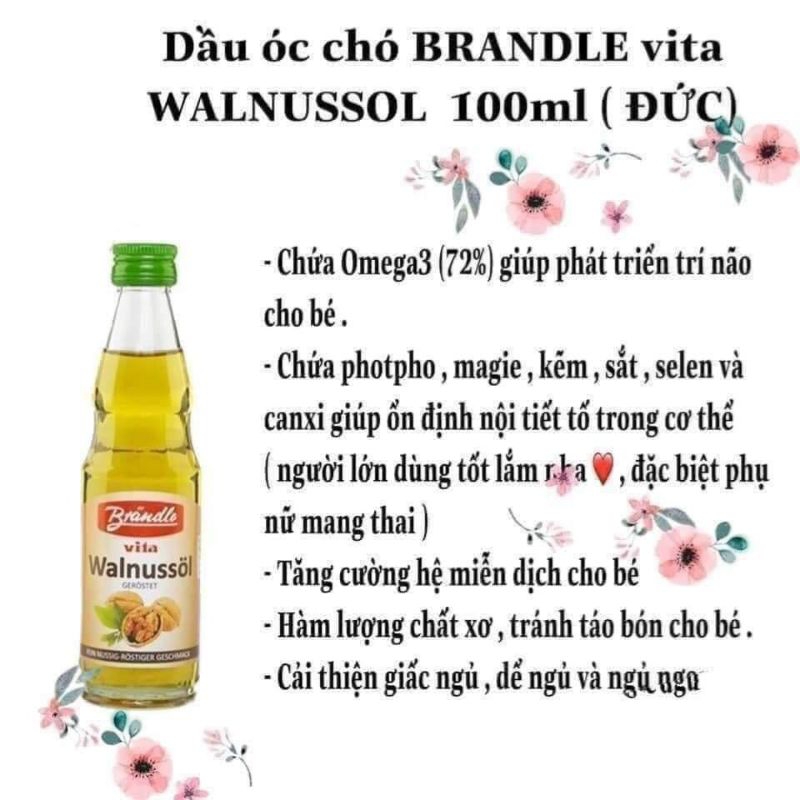 Dầu óc chó Đức 100ml date 4/2025