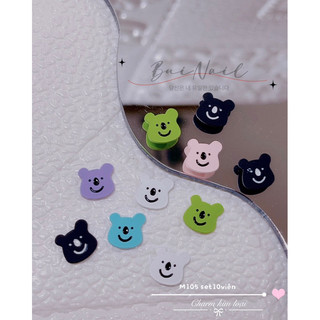 CHARM GẤU MIX MÀU M105 SET 10 VIÊN