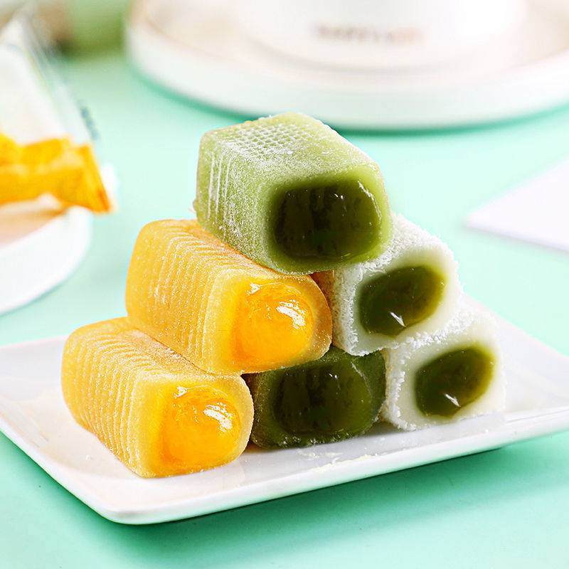 Combo 1000g Bánh mochi dài Đài Loan 3 vị Matcha / Dừa / Soài mềm dẻo siêu ngon