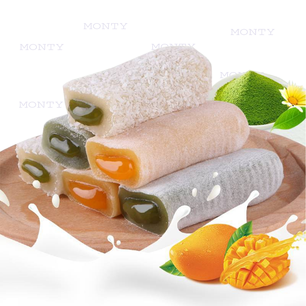 Combo 1000g Bánh mochi dài Đài Loan 3 vị Matcha / Dừa / Soài mềm dẻo siêu ngon