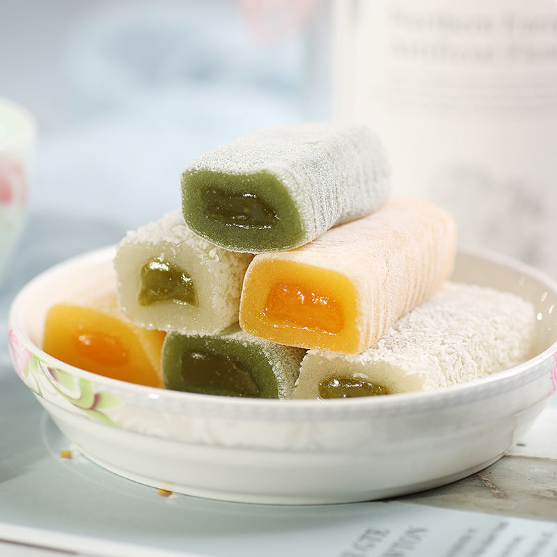 Combo 500g Bánh mochi dài Đài Loan 3 vị Matcha / Dừa / Soài mềm dẻo siêu ngon