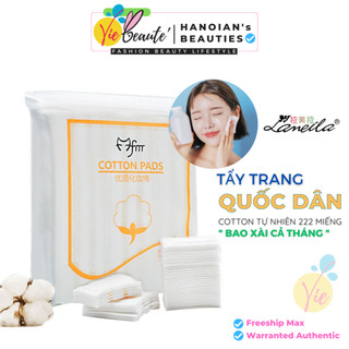 Combo bông tẩy trang 222 miếng lameila - bông mèo fm 222 miếng
