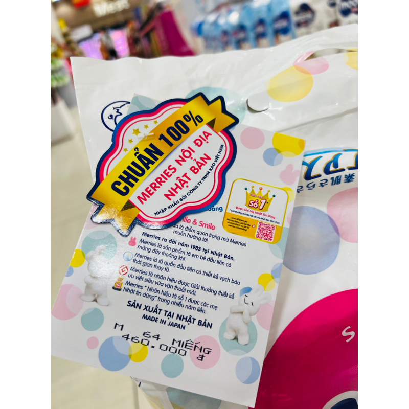 TÃ DÁN MERRIES CHO BÉ SIZE S82/ M64 MIẾNG