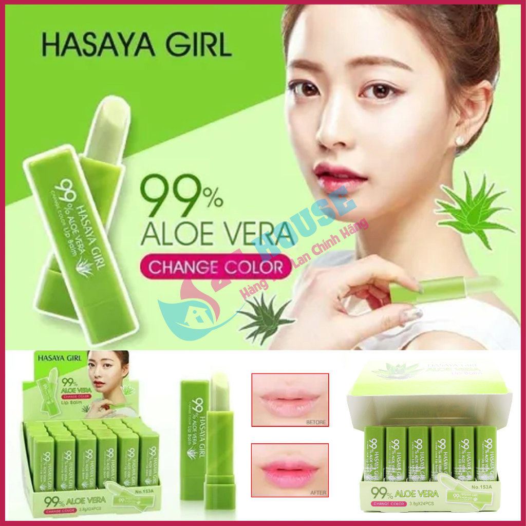 Son dưỡng môi nha đam/son dưỡng không màu 99% Aloe Vera Thái Lan cây 4g 2T House Shop Hàng Thái Lan Nội Địa Chính Hãng