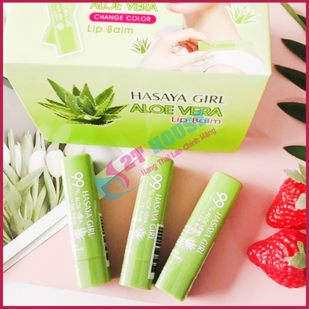 Son dưỡng môi nha đam/son dưỡng không màu 99% Aloe Vera Thái Lan cây 4g 2T House Shop Hàng Thái Lan Nội Địa Chính Hãng