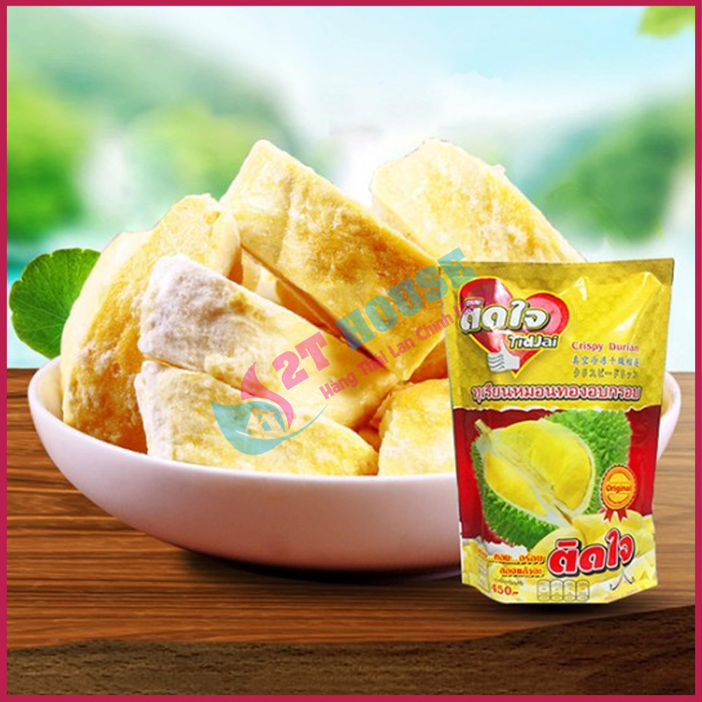 Sầu riêng sấy khô siêu ngon Crispy Durian Tidjai Thái Lan bịch 215g 2T House Shop Hàng Thái Lan Nội Địa Chính Hãng