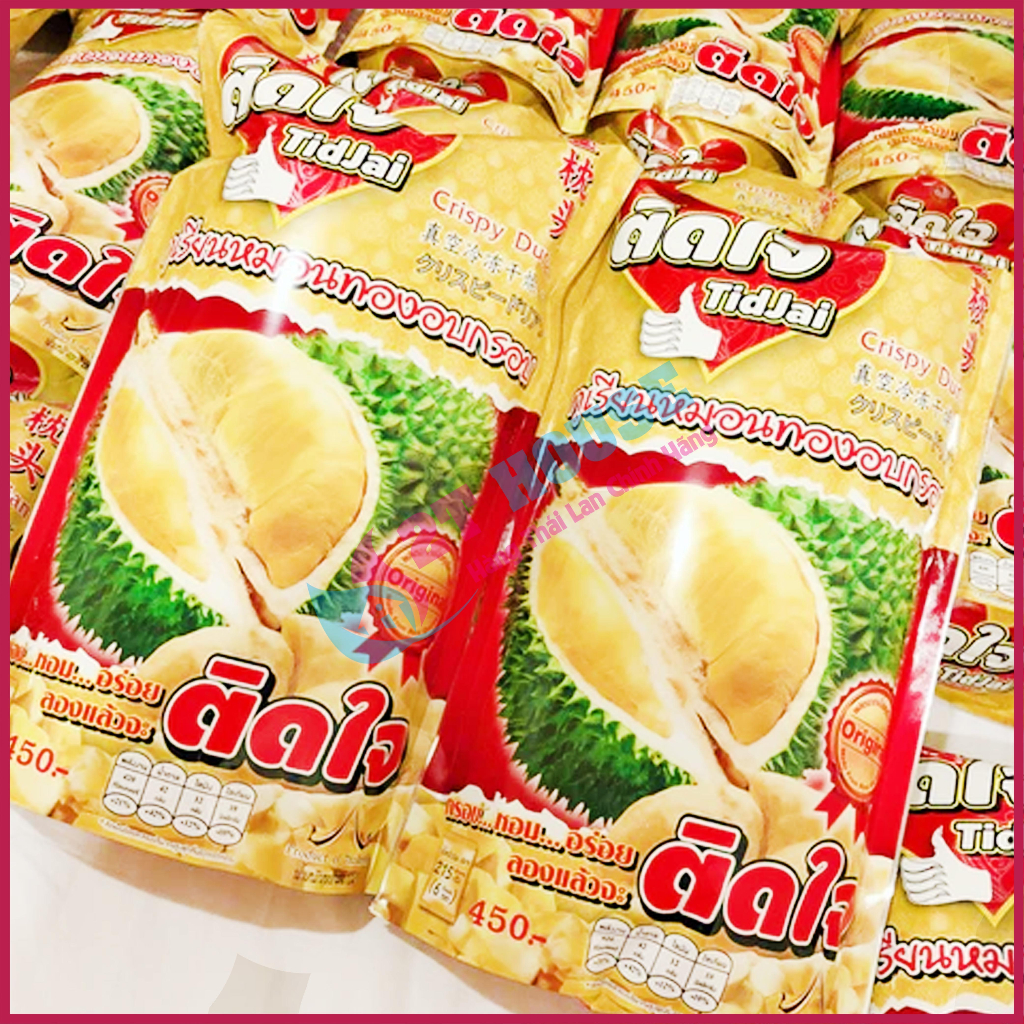 Sầu riêng sấy khô siêu ngon Crispy Durian Tidjai Thái Lan bịch 215g 2T House Shop Hàng Thái Lan Nội Địa Chính Hãng