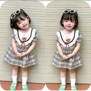 Váy thô kẻ bbr cho bé gái umeekids