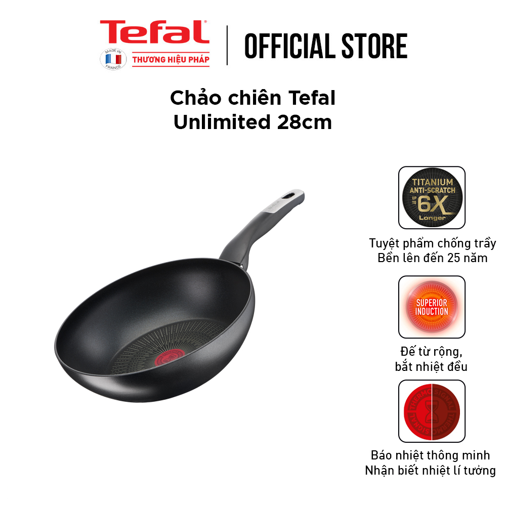 Chảo chiên sâu lồng Tefal Unlimited 28cm