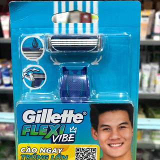 Dao cạo râu Gillette Flexi Vibe (vỉ 1 cán dao, 1 đầu dao cạo)