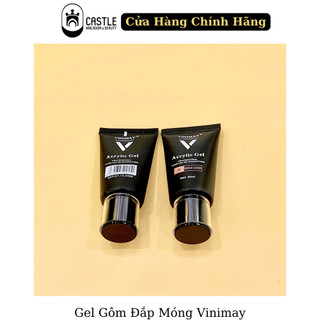 Gel gôm Vininary đắp móng phục hồi các móng bị gãy kết hợp với sơn gel, vẽ trang trí, đính đá