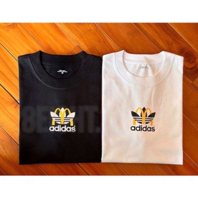 Áo thun tay lỡ unisex nam nữ adidas x MC DONALD'S 100% cotton form rộng oversize