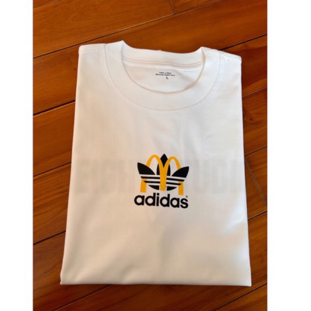 Áo thun tay lỡ unisex nam nữ adidas x MC DONALD'S 100% cotton form rộng oversize