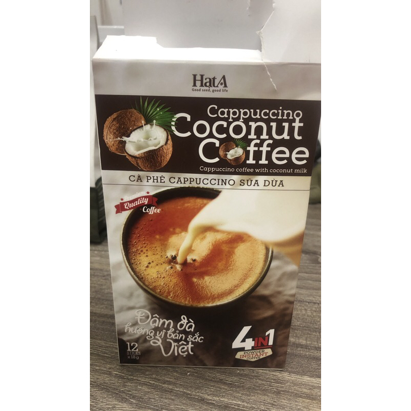 Cafe Hoà Tan Capuchino Dừa/ Sầu Riêng/Hazenut&mật ong.