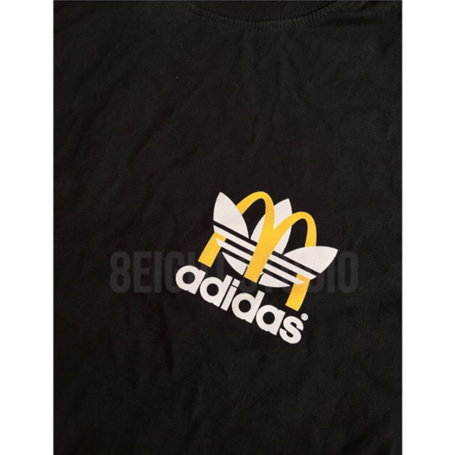 Áo thun tay lỡ unisex nam nữ adidas x MC DONALD'S 100% cotton form rộng oversize