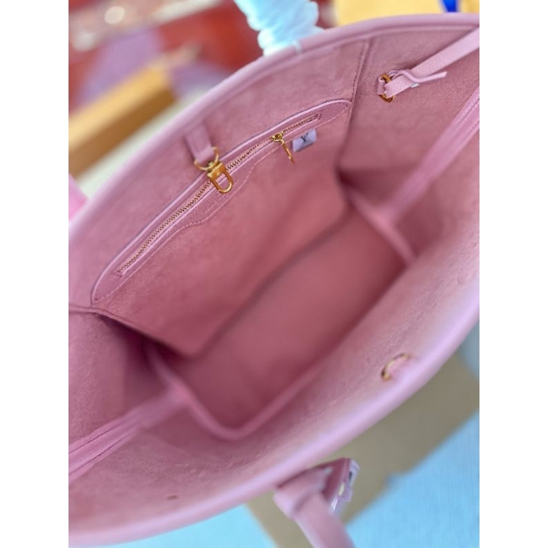 Túi xách nữ LV Neverfull da bò dập nổi hiệu ứng chuyển màu mới cực đẹp