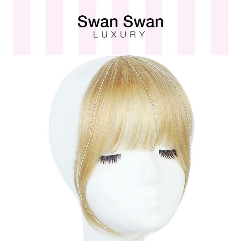 Kẹp Mái Giả Màu Vàng Mịm Tơ Xịn